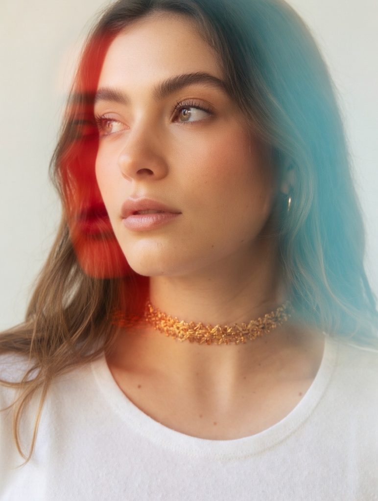 Choker de macramé en cordón metálico con flores encadenadas, modelo Soriel – Traselvelo