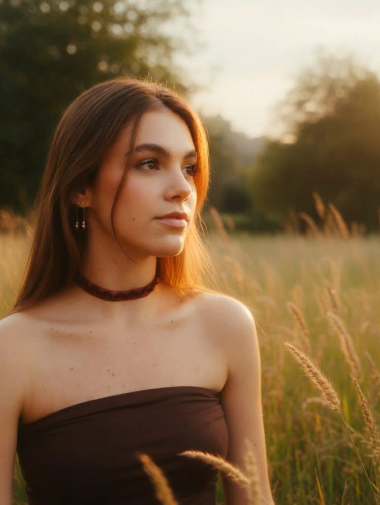 Choker de cinta roja con lentejuelas ovaladas, modelo Elva – Traselvelo
